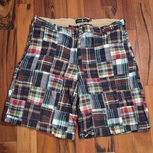 Men's T. Harris London 100% Cotton Plaid Shorts Size 38